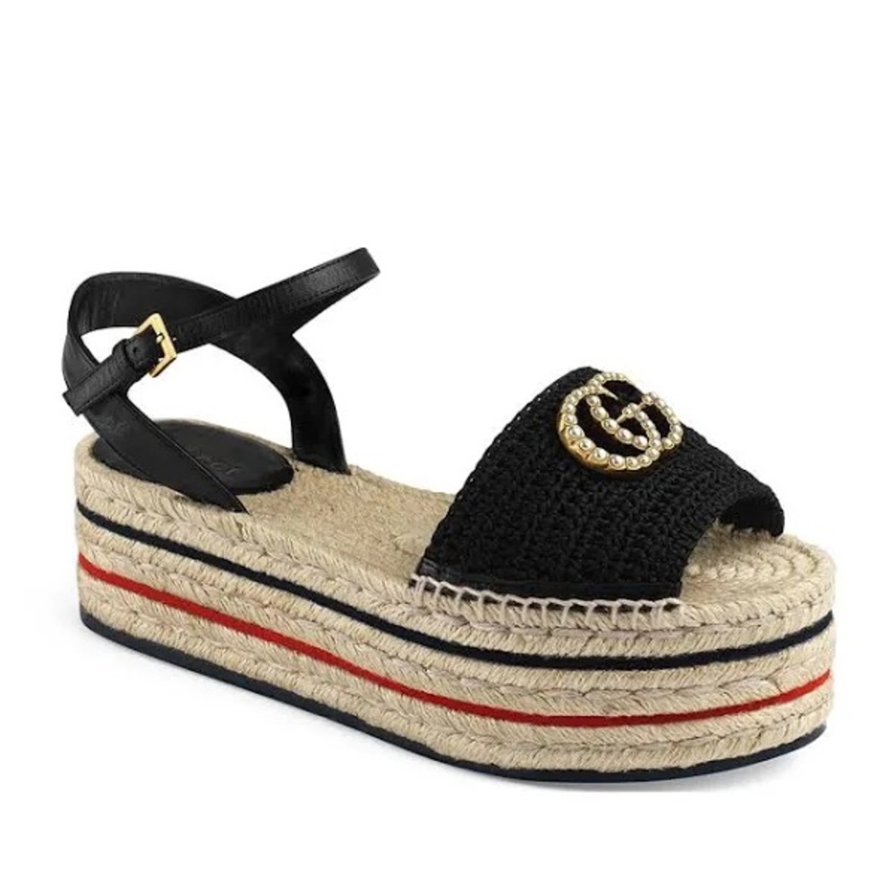 Gucci Women's Crochet Platform Espadrille